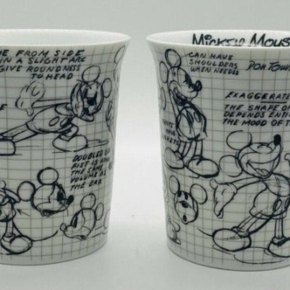 Mickey Mouse Set DISNEY Sketch Book Mugs